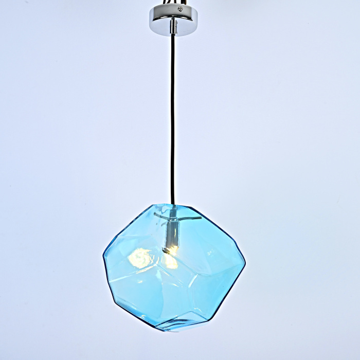 Подвесной светильник Color Ice Cube Pendant JEVIO 1 Голубой ImperiumLoft