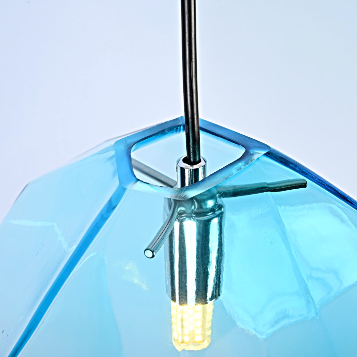 Подвесной светильник Color Ice Cube Pendant JEVIO 1 Голубой ImperiumLoft