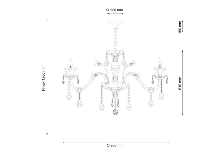 Люстра подвесная Lucia Tucci Ashanti 1250.10 blu