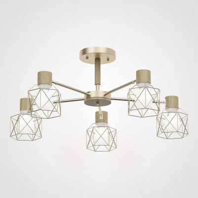 Люстра на штанге CORF B3 Champagne 5 lamps ImperiumLoft 189487-26