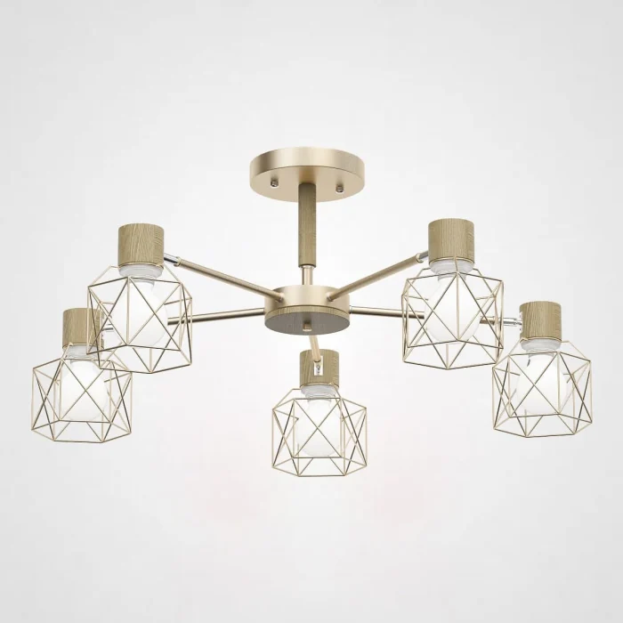 Люстра на штанге CORF B3 Champagne 5 lamps ImperiumLoft 189487-26