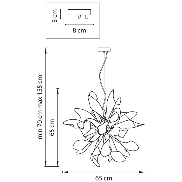 Подвесная люстра TURBIO LIGHTSTAR 754269