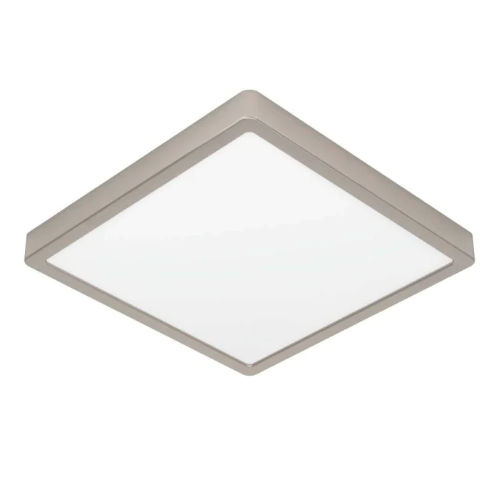 Накладной светильник диммируемый FUEVA 5, 20,5W (LED), 3000K, L285, B285, H28, сталь, матовый никель / пластик, белый EGLO 900595