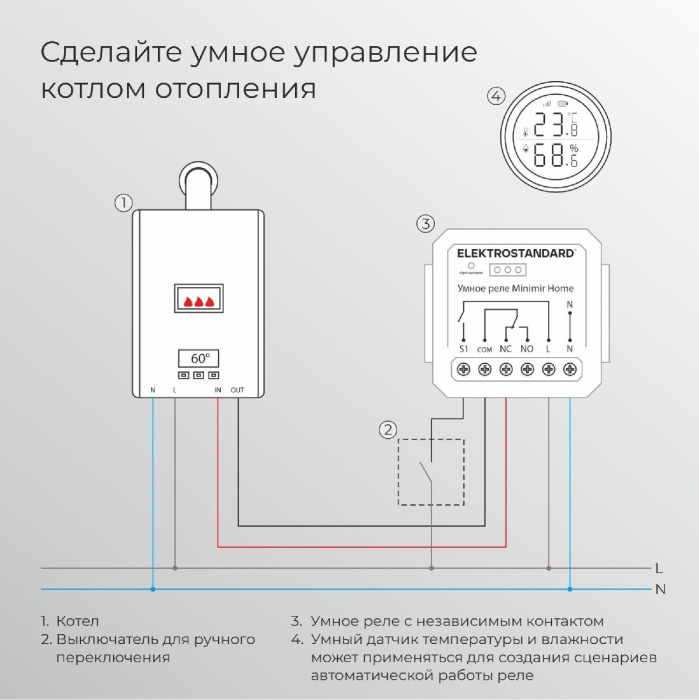 Реле Умный дом с независимым контактом Elektrostandard 4690389206740