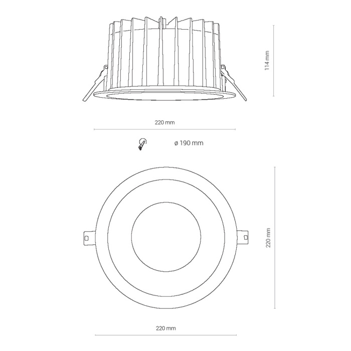 Встраиваемый светильник Nowodvorski Kea Led White/Chrome 8767