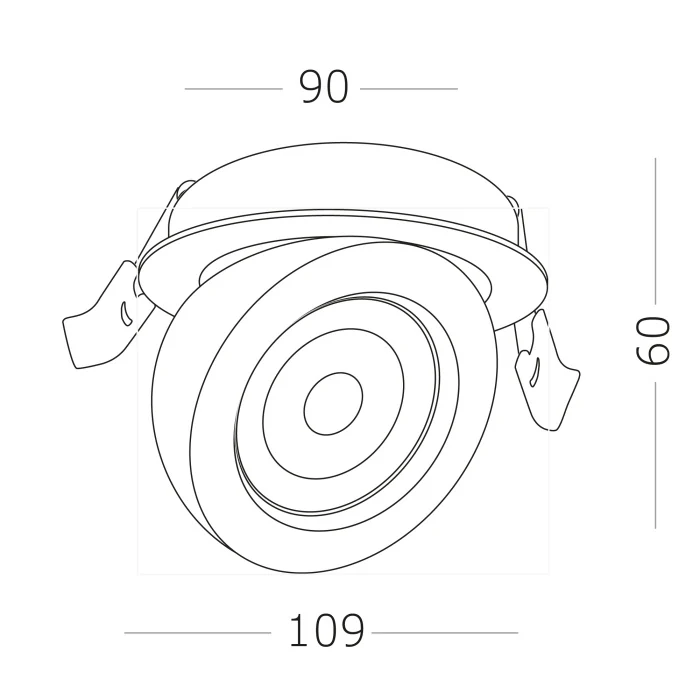 Светильник встраиваемый Белый LED 1*10W 3000K 850Lm Ra>90 38° IP20 D109xH60 180-240V ST654.538.10
