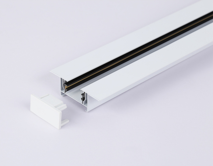 Шинопровод встраиваемый однофазный Standard 220V 1m (ввод питания, 1 заглушка, крепление в комплекте) Ambrella light GL7121