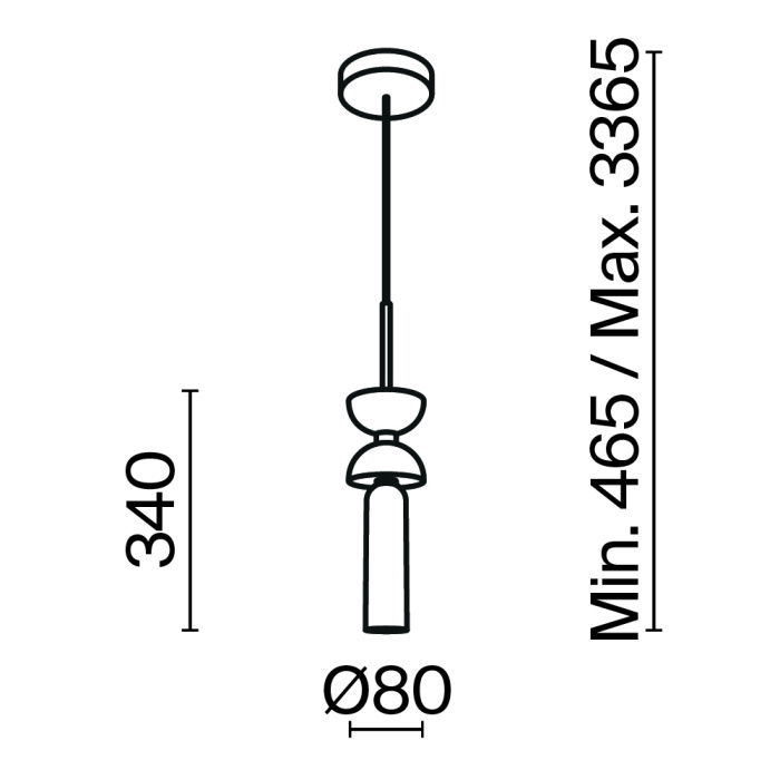 Подвесной светильник Maytoni Kyoto MOD178PL-01B