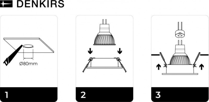 Встраиваемый светильник Denkirs Billum DK3020-WH