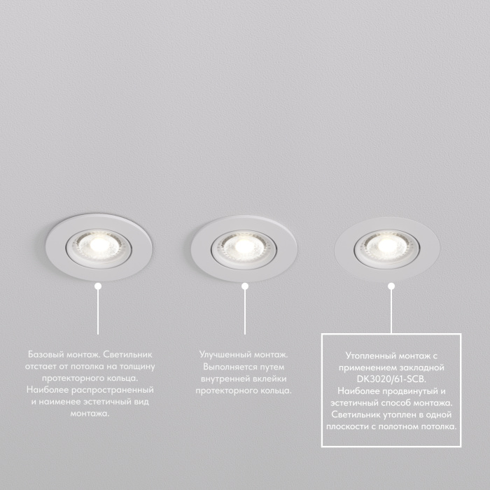 Встраиваемый светильник Denkirs Billum DK3020-WH