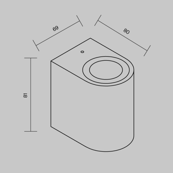 Уличный настенный светильник Maytoni Slat O044WL-01B