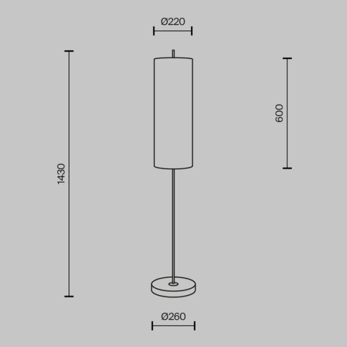 Торшер Modern MAYTONI MOD437FL-01B