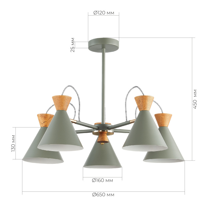 Люстра потолочная SLE125112-05 EVOLUCE