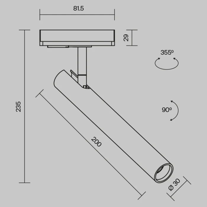 Трековый однофазный светильник Maytoni Focus T TR141-1-6W4K-M-BS