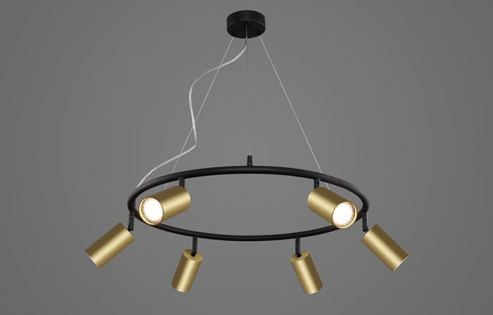 Светильник подвесной Crystal Lux CLT 015C6 D600 BL-GO