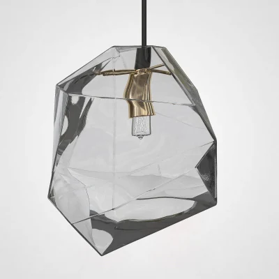 Подвесной светильник Color Ice Cube Pendant JEVIO 1 Серый ImperiumLoft