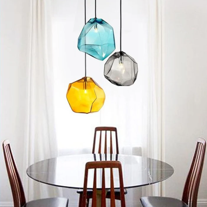 Подвесной светильник Color Ice Cube Pendant JEVIO 1 Серый ImperiumLoft