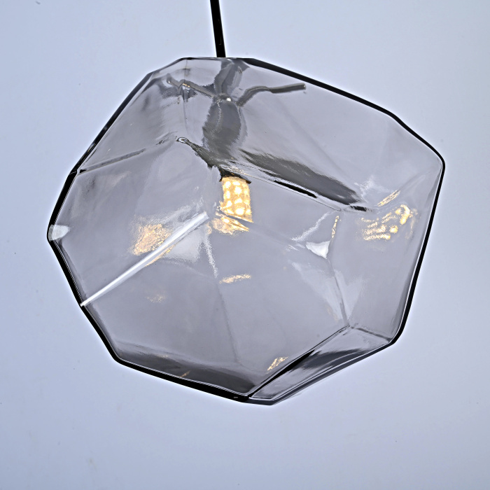 Подвесной светильник Color Ice Cube Pendant JEVIO 1 Серый ImperiumLoft