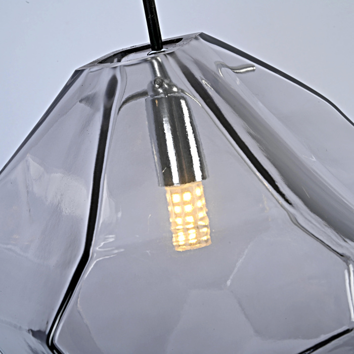 Подвесной светильник Color Ice Cube Pendant JEVIO 1 Серый ImperiumLoft