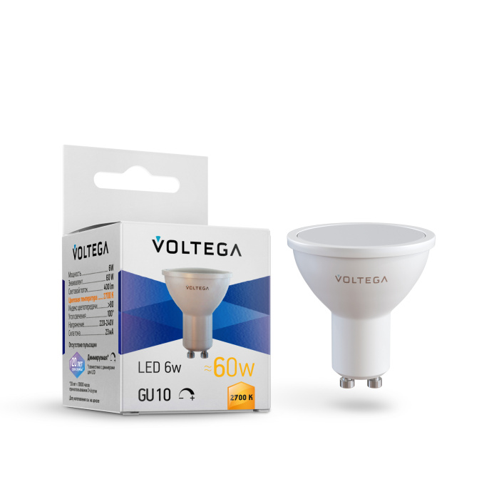 Светодиодная лампа Voltega Sofit dim GU10 7238