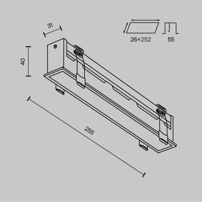 Встраиваемый светильник Maytoni Basis DL066-20W3-6K-W