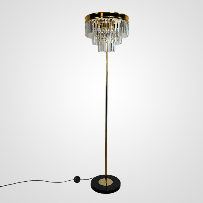 Торшер RH 1920S Odeon Clear Glass Floor Lamp GOLD ImperiumLoft
