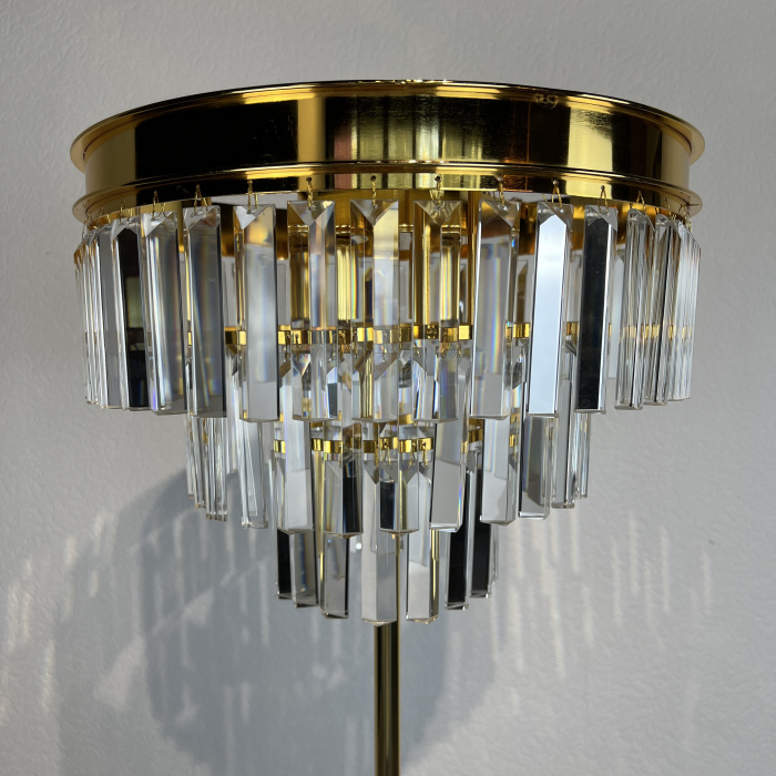 Торшер RH 1920S Odeon Clear Glass Floor Lamp GOLD ImperiumLoft