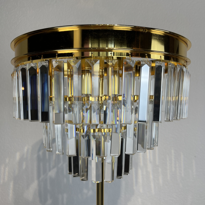 Торшер RH 1920S Odeon Clear Glass Floor Lamp GOLD ImperiumLoft