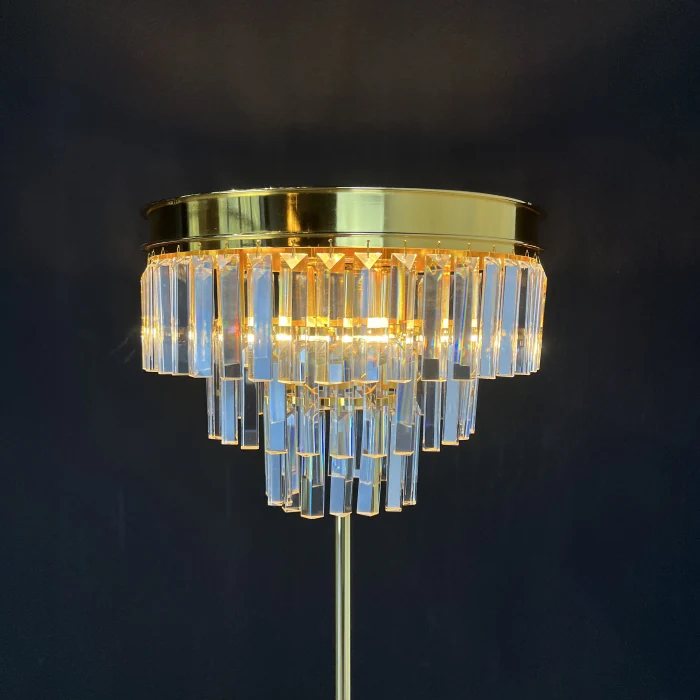 Торшер RH 1920S Odeon Clear Glass Floor Lamp GOLD ImperiumLoft