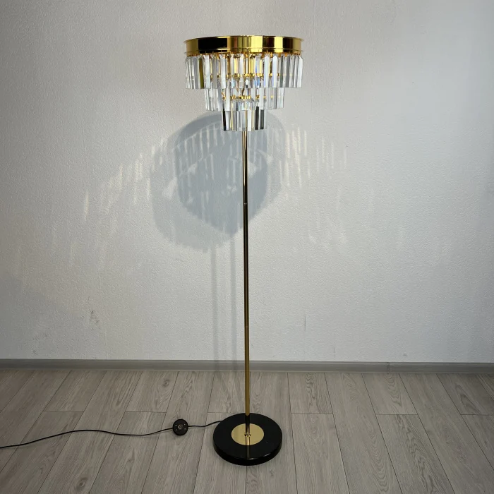 Торшер RH 1920S Odeon Clear Glass Floor Lamp GOLD ImperiumLoft