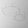 Шинопровод круглый из полукругов Maytoni Busbar trunkings Flarity TRX154-2SR-D1800-PT