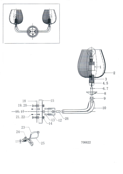Бра Delta Osgona 706622