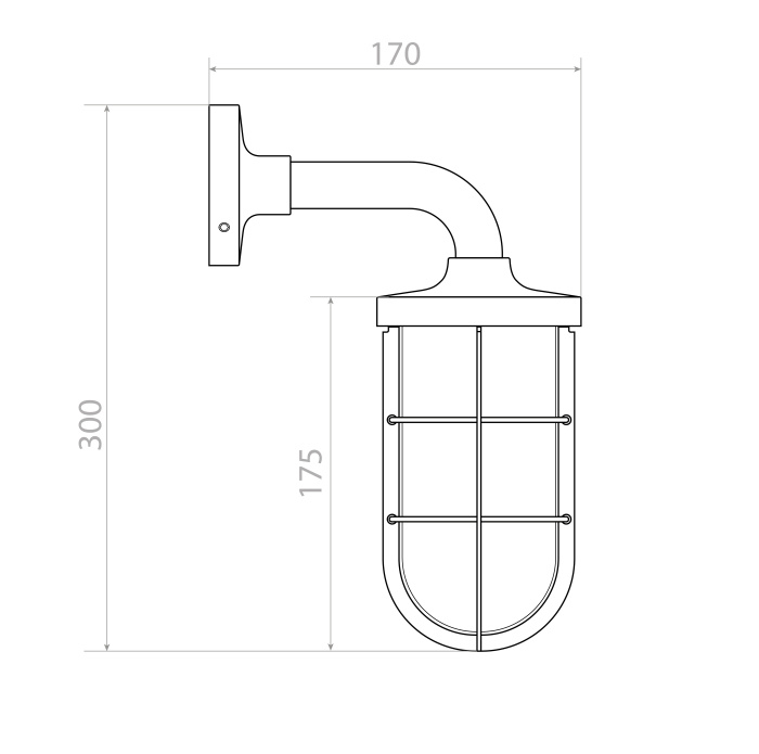 Уличный настенный светильник Covali WL-30517