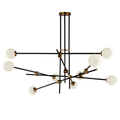 Подвесная люстра Delight Collection Bistro Globe 9389P/9 black/gold