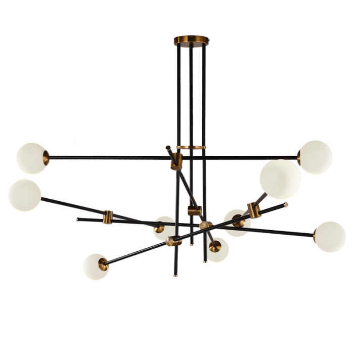 Подвесная люстра Delight Collection Bistro Globe 9389P/9 black/gold