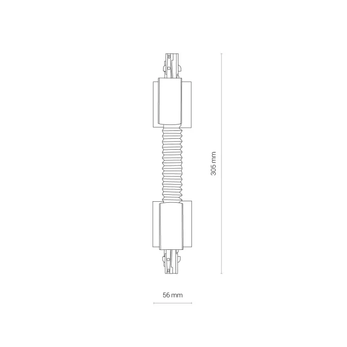 Коннектор для трехфазной трековой системы прямой гибкий Nowodvorski Ctls Power Black 8677