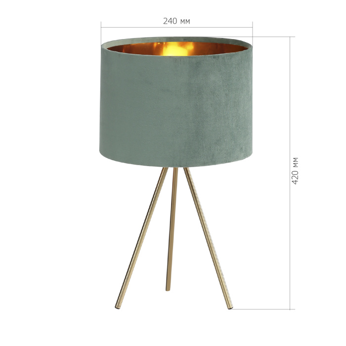 Прикроватная лампа ST-Luce Золотистый/Зеленый E27 1*40W SL6242.704.01
