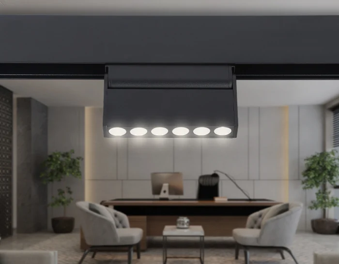 Светильник светодиодный трековый поворотный для шинопровода Magnetic Ambrella light GL4040