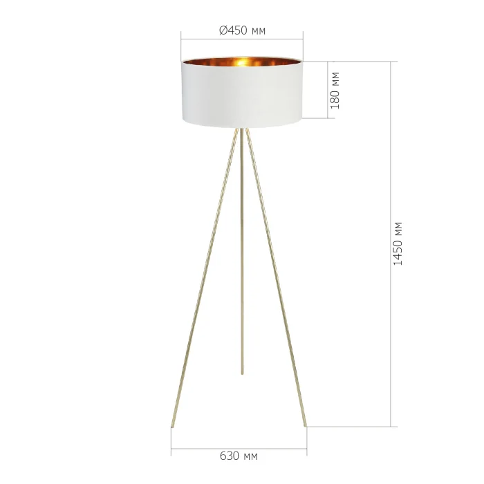 Светильник напольный ST-Luce Золотистый/Белый E27 1*40W SL6242.505.01