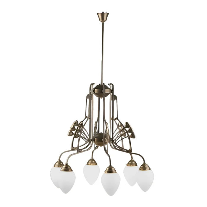 Люстра на штанге Berliner Messinglampen D88-123opB-6flg