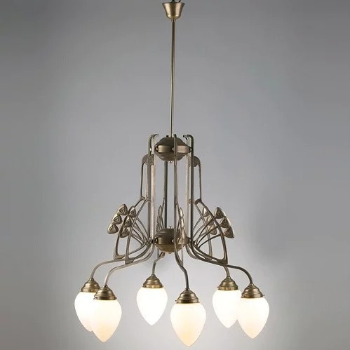 Люстра на штанге Berliner Messinglampen D88-123opB-6flg