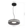 Светильник подвесной ST-Luce черный/дымчатый LED 1*15W 4000K SL6143.413.01