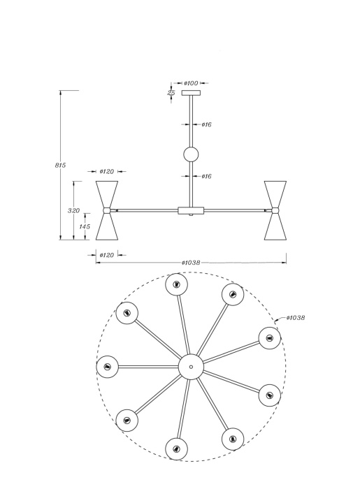 Подвесной светильник Maytoni Vesper MOD108PL-18GB