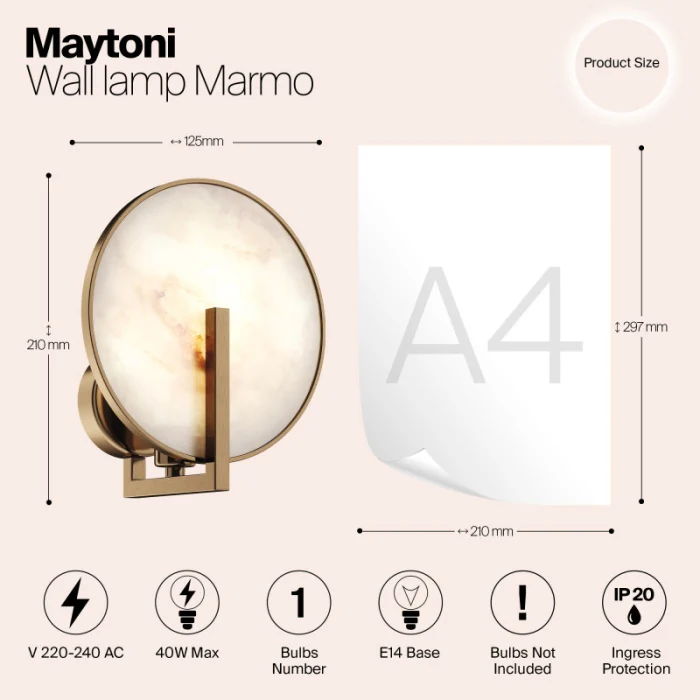 Бра Maytoni Marmo MOD099WL-01G2