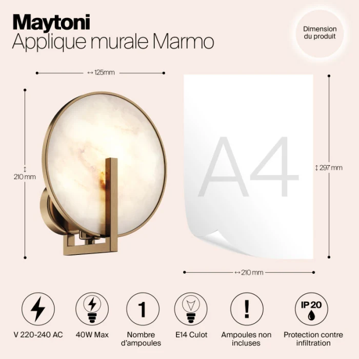 Бра Maytoni Marmo MOD099WL-01G2