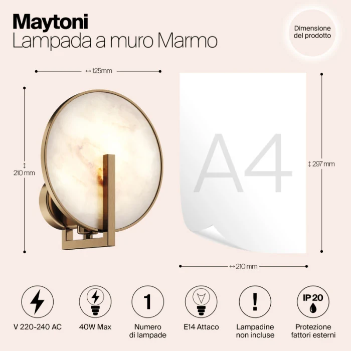 Бра Maytoni Marmo MOD099WL-01G2
