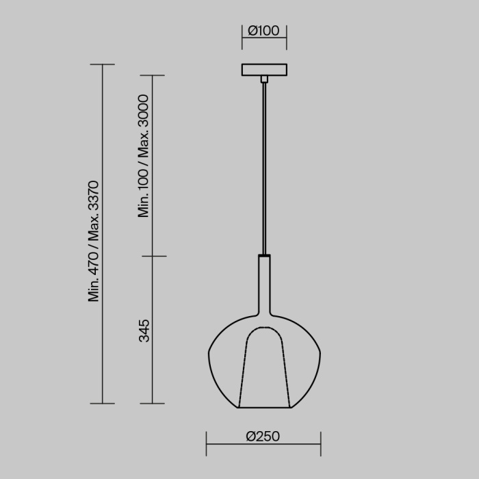 Подвесной светильник Maytoni Duality MOD271PL-01W3