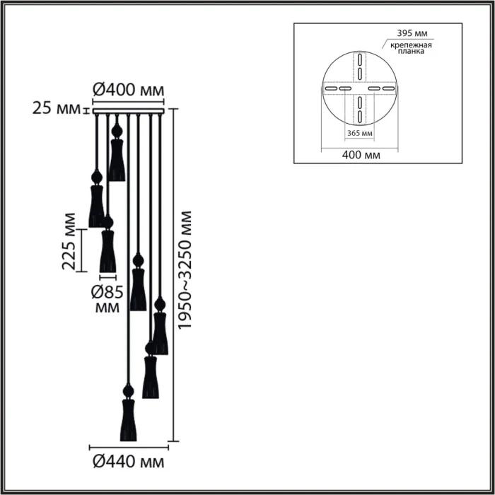 Люстра каскадная LUMION NEOCLASSI 8268/7A
