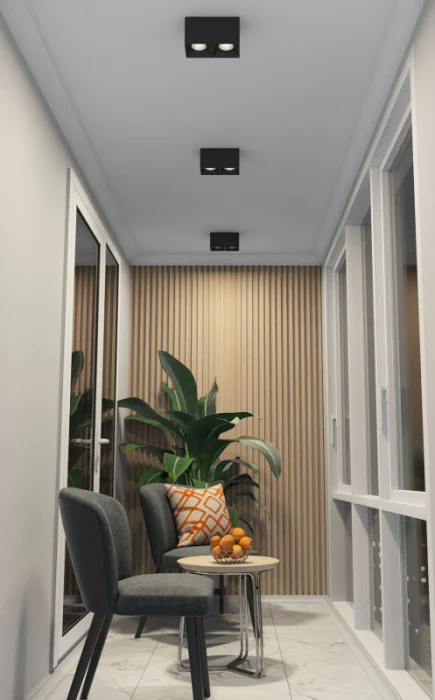 Накладной светильник Denkirs Rodvig DK3085-BK+CH