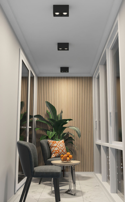 Накладной светильник Denkirs Rodvig DK3085-BK+CH